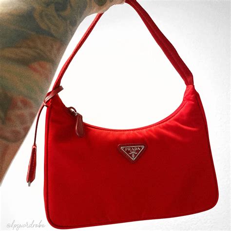 red prada bag with chain|Prada shoulder bag price.